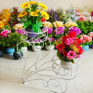 Metal 2 Steps Plant Stand