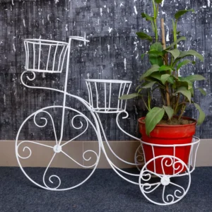Cycle Shape Metal Plant Stand